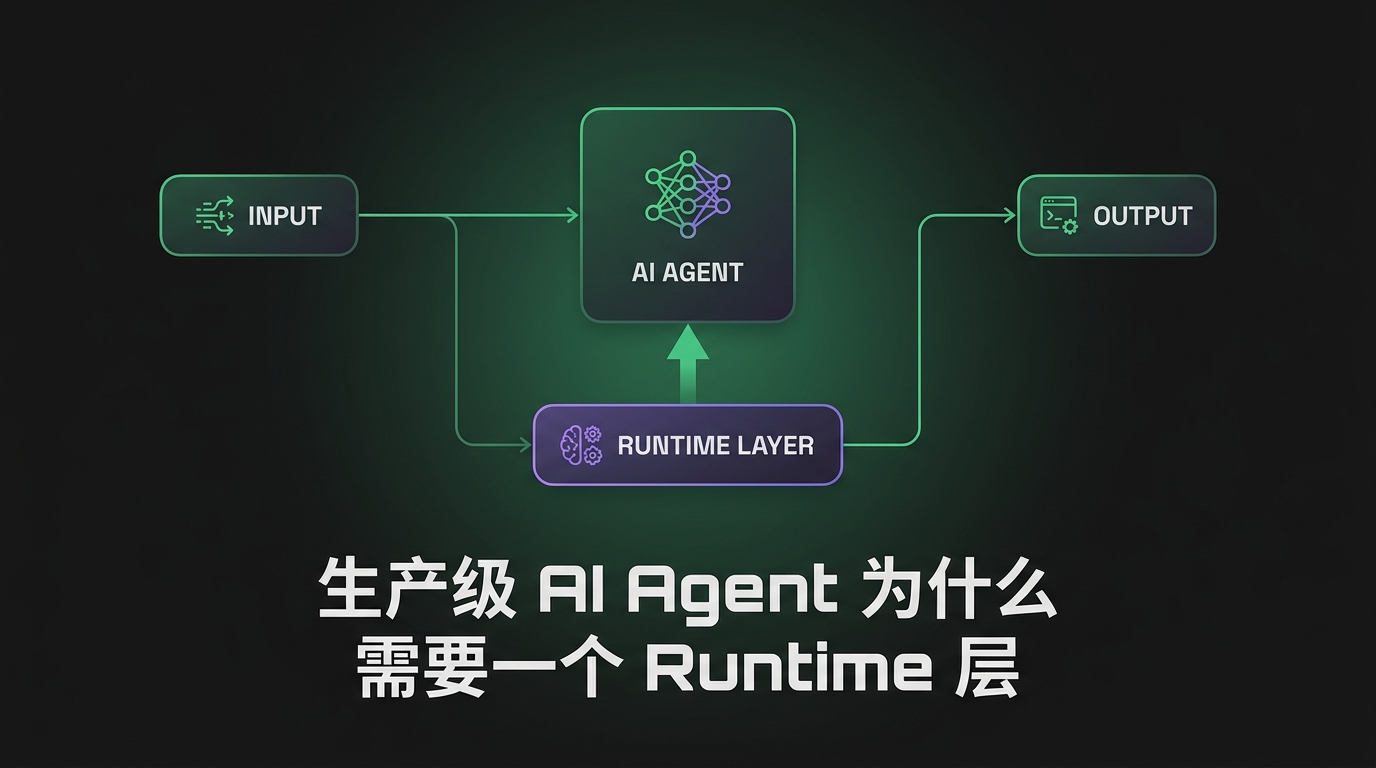 Cover image for 生产级 AI Agent 为什么需要一个 Runtime 层