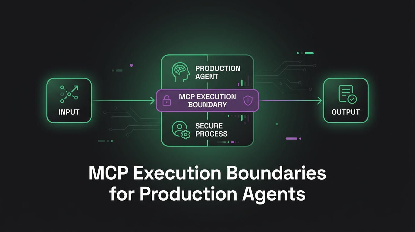 Cover image for MCP Execution Boundaries for Production Agents