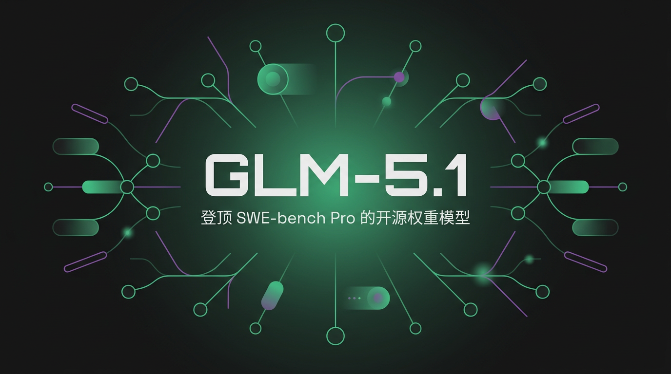 Cover image for GLM-5.1：登顶 SWE-bench Pro 的开源权重模型
