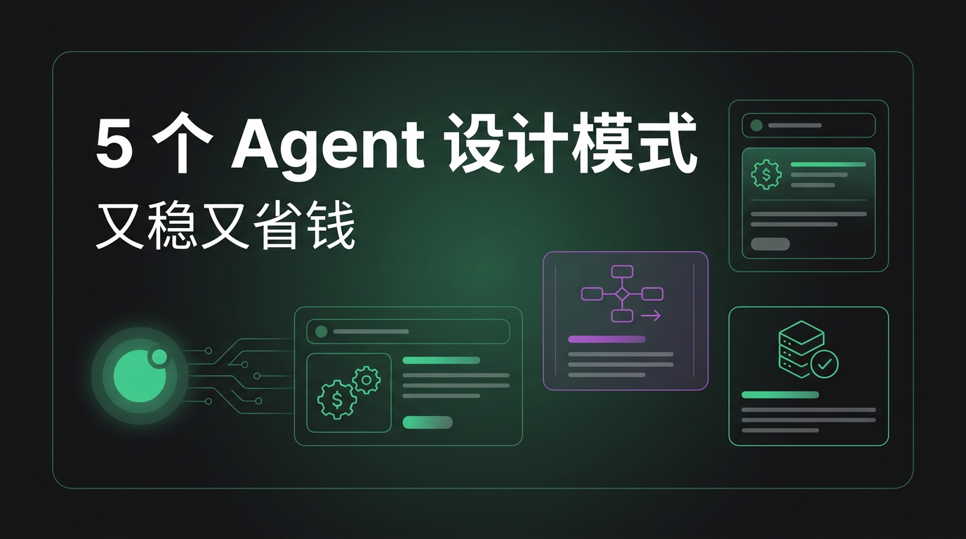 Cover image for 5 个 Agent 设计模式：又稳又省钱